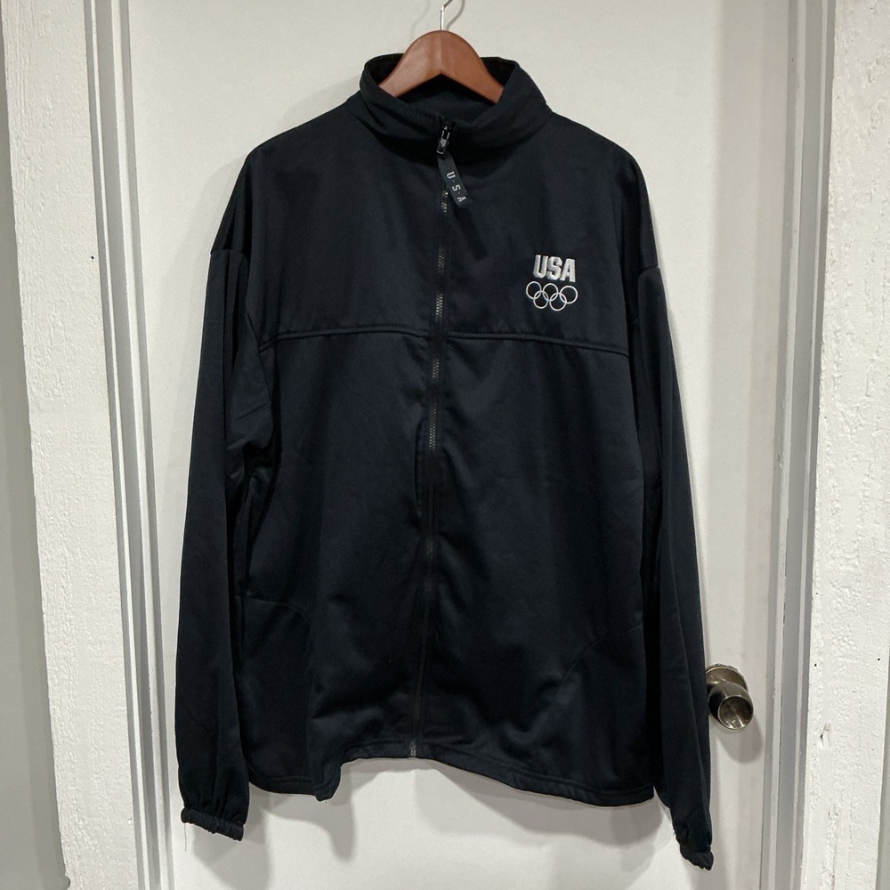 United States Olympic Committee Team USA Full Zip Jacket, Navy Blue, Size XXL